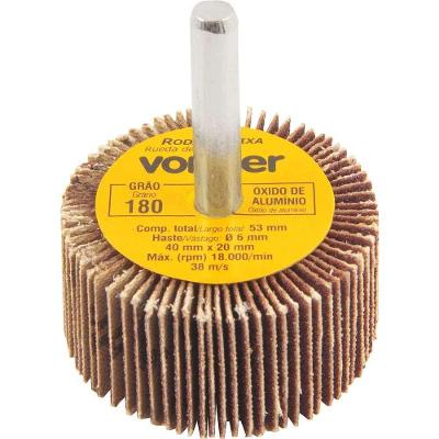 Roda de Lixa 40mm X 20mm com Haste Grão 180 Prática Vonder
