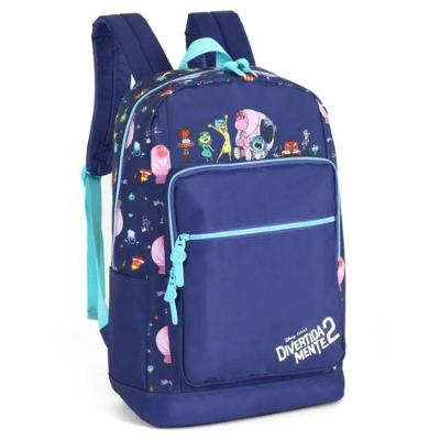 Mochila Escolar Luxcel Divertidamente Infantil Costas Poliester Azul