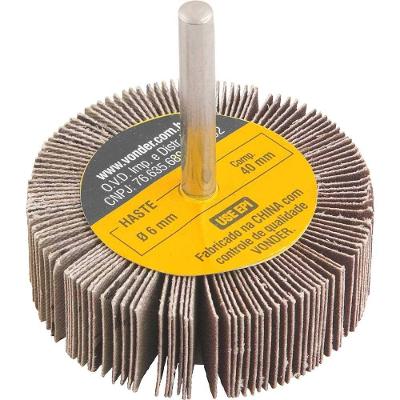 Roda de Lixa 60mm X 20mm com Haste Grão 220 para Lixamentos e Acabamentos Vonder