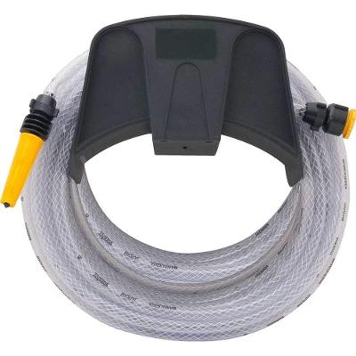 Mangueira para Jardim Trançada Transparente com Suporte 30M PVC Vonder