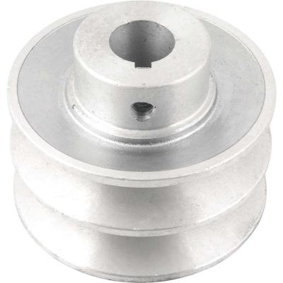 Polia de Alumínio 2 Canais Perfil B 80mm Furo 19,1mm Leve Silenciosa Vonder