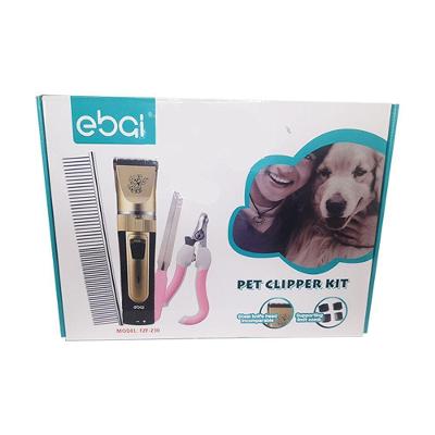 Kit Maquina de Tosa para Caes Ebai FZF-230 Dourado com Pente Lixa Cortador de Unhas