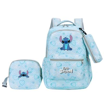Kit Escolar OEM Mochila Lilo Stitch com Estojo e Lancheira Térmica Verde
