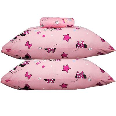 Jogo de Lençol Kazzavip Casal Malha Mista 70% Algodão e 30% Poliéster Disney Minnie Estrela Kids