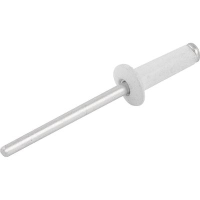 Rebite de Repuxo 3,2mm X 10,0mm Branco Pacote com 100 Peças Alumínio Alta Precisão