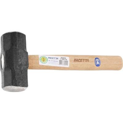Marreta Oitavada com Cabo de Madeira 2kg Aço Forjado Construção Civil Pacetta Ferramentas
