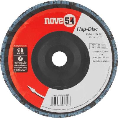 Disco de Desbaste-acabamento Flap-disc Grão 80 7 180mm Desbaste e Acabamento Menor Vibração