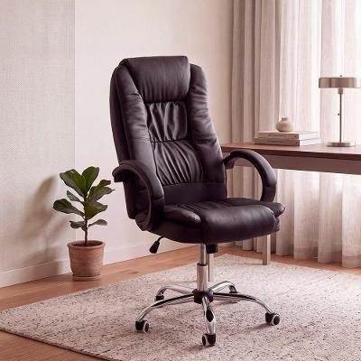 Cadeira de Escritório Executiva Home Office Giratória Encosto Anatômico Altura Ajustável Preto