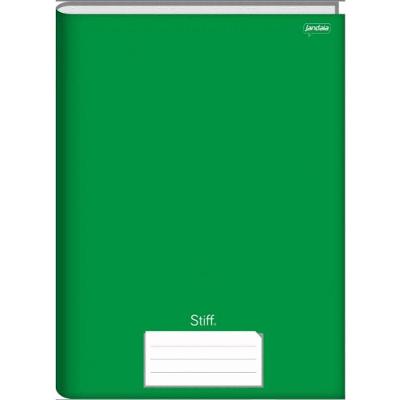 Caderno Brochurão OEM Grande A4 Capa Dura 48 Folhas Pautadas Kit 5 Verde