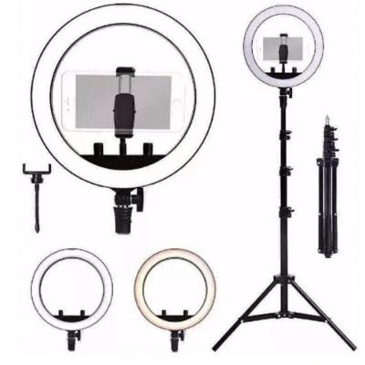 Kit de Fotografia Aquilae Ring Light com Tripé Completo LED 10 Polegadas 15W Preto