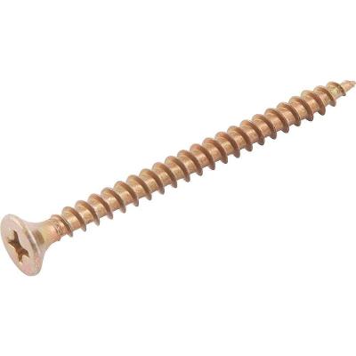 Parafuso para Madeira Chipboard Cabeça Chata Fenda Cruzada Phillips Bicromatizado 4,0mm X 50,0mm