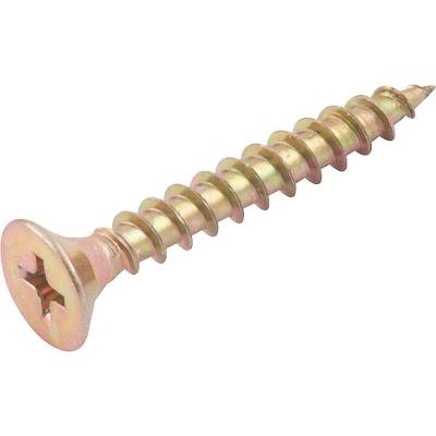 Parafuso para Madeira Chipboard Cabeça Chata Fenda Cruzada Phillips Bicromatizado 5,0mm X 35,0mm