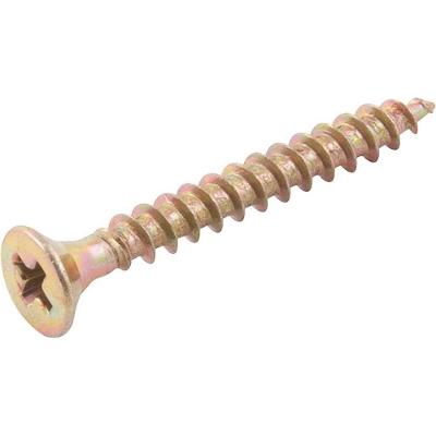 Parafuso para Madeira Chipboard Cabeça Chata Fenda Cruzada Phillips Bicromatizado 3,0mm X 25,0mm