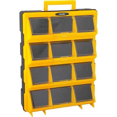 Organizador Plástico OPV 120 para Guardar Peças com 12 Compartimentos com Tampa em Acrílico Vonder
