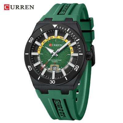 Relógio de Pulso Masculino Moda Casual Esportivo Silicone Verde Curren