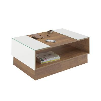 Mesa de Centro Detroit Retangular MDP Plástico 90,5CM Amadeirado Artely