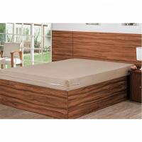 Capa para Colchão com Zíper Solteiro Cáqui Bordados Ricardo - 1