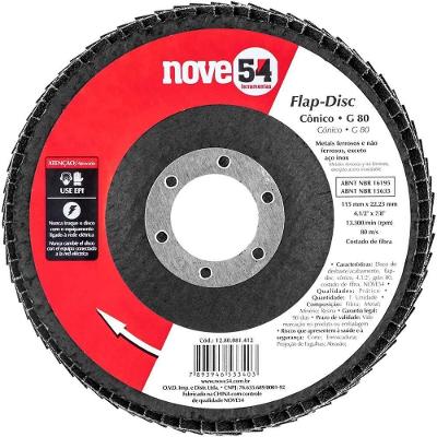 Disco de Desbaste-acabamento Flap-disc Nove54 Ostenvonder Metais Não Ferrosos Cônico Vonder