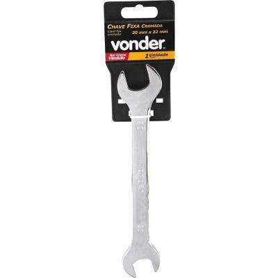 Chave Fixa 20MM X 22MM Aço Cromo Vanádio Acabamento Cromado Vonder