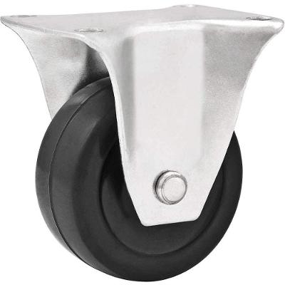 Rodízio Fixo Leve 2 para Móveis Linha Leve Roda de Borracha Preto Vonder