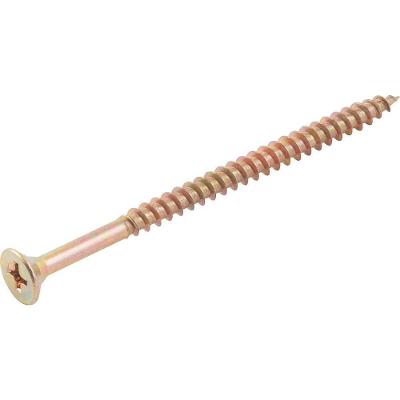 Parafuso para Madeira Chipboard Cabeça Chata Fenda Cruzada Phillips Bicromatizado 5,0mm X 80,0mm