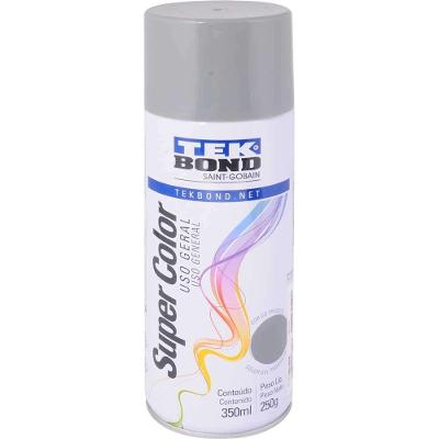 Primer em Spray Supercolor Fundo Preparador para Metal Cinza Tekbond 350ML