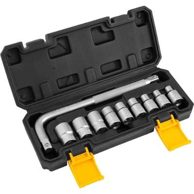 Jogo de Soquetes Estriados Encaixe 1-2 8mm a 20mm 10 Peças Vonder