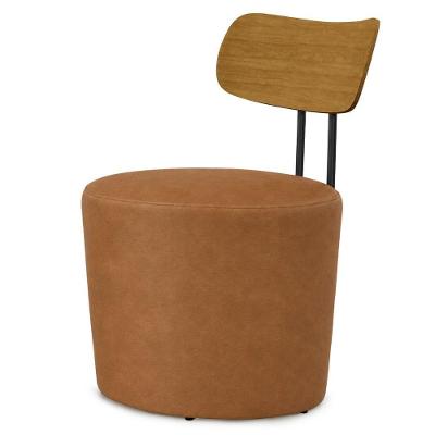 Poltrona Decorativa Luna Base Fixa Courino Tcs 727 Moll Tcs 727 Pés Palito Milani Movelaria