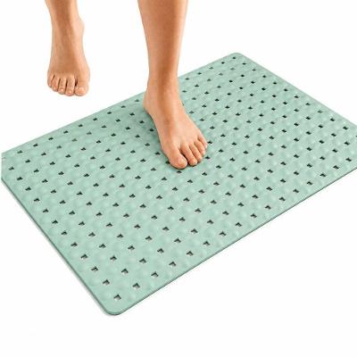 Kit 3 Tapete de Banheiro Antiderrapante Box com Ventosa TPE Verde