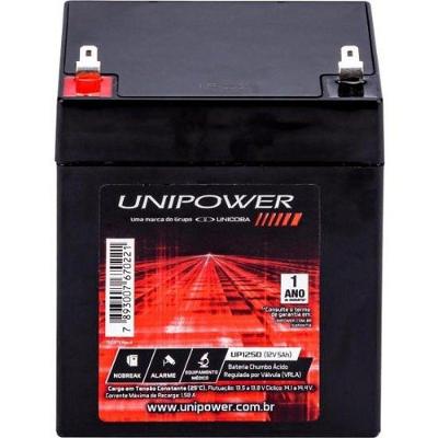 Bateria Estacionaria Selada VRLA UP1250 12V 5Ah Livre de Manutencao Unipower