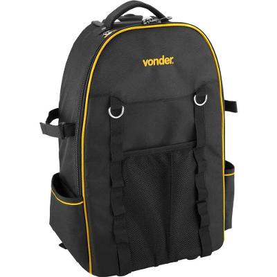 Mochila para Ferramentas com Rodas MOV 0580 Lona Reforçada Bolsos Internos e Externos Preta