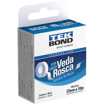 Fita Veda-rosca 21102001210 Vedacao Roscas PVC CPVC Metal Branca Tekbond