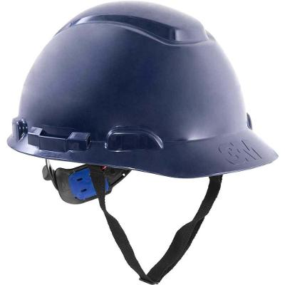 Capacete de Seguranca H-700 Suspensao com Ajuste Facil Jugular de Tecido Azul Escuro