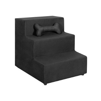 Escada para Pet SMF Decor 3 Degraus para Gato e Cachorro Preto 1