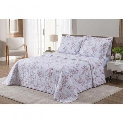 Cobre Leito Firenze Queen 3 Peças Malha 100% Algodão 200 Fios Floral Colchões Castor
