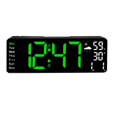 Relógio Digital Tudo em Caixa Led com Umidade Temperatura Alarme Display LED Verde