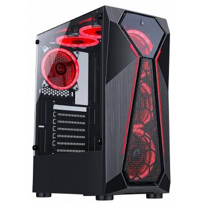 Gabinete Gamer RM-X4-04-FB Mid Tower ATX M-ATX Barra de LED ARGB Preto Rise Mode