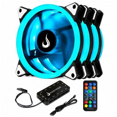 Kit Cooler 3 Fans 120mm RGB Smart RM-FN-02-RGB Preto Rise Mode