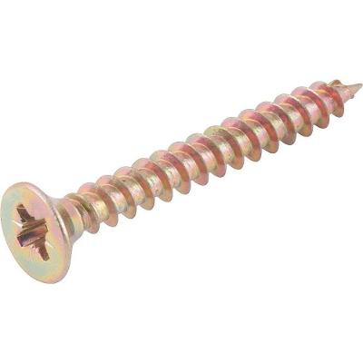 Parafuso para Madeira Chipboard Cabeça Chata Fenda Cruzada Phillips Bicromatizado 6,0mm X 50,0mm
