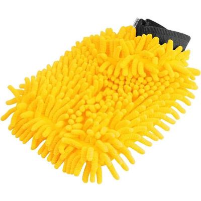 Luva Multiuso para Limpeza Ostenvonder Microfibra para Lavagem de Autos Amarelo Vonder