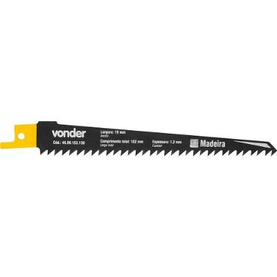 Lâmina para Serra Sabre Corte Madeira Aço Cromo Vanádio 2 Peças Reposição Modelos ISSV 1822 1835 SSV