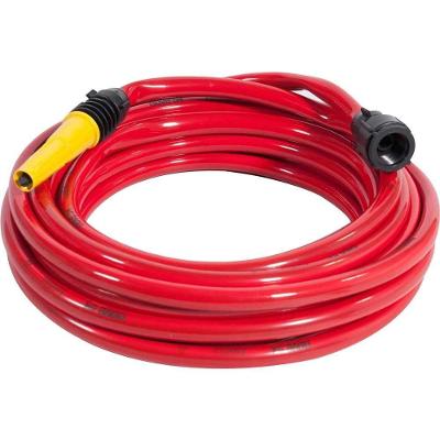 Mangueira para Jardim 10 m Condução de Água Fria Limpeza Irrigação Parede Dupla Vermelha PVC