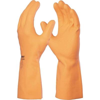 Luva de Látex para Proteção DA-208D Alta Resistência Química e Abrasiva Laranja Danny EPI