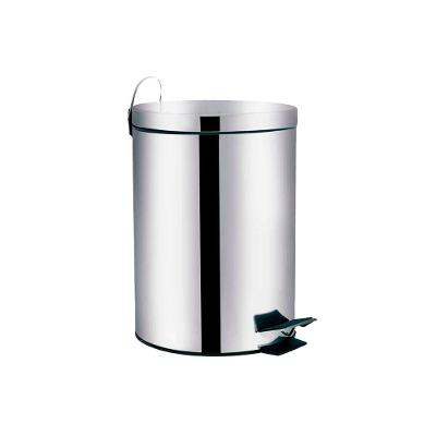 Kit Lixeira 5L Aço Inox com Pedal e Balde Interno e Escova Sanitária para Banheiro Inox OEM