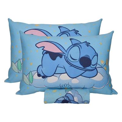 Jogo de Lençol Casal Kazzavip Malha Mista Joy Disney Stitch Dream 3 Peças Azul Portallar
