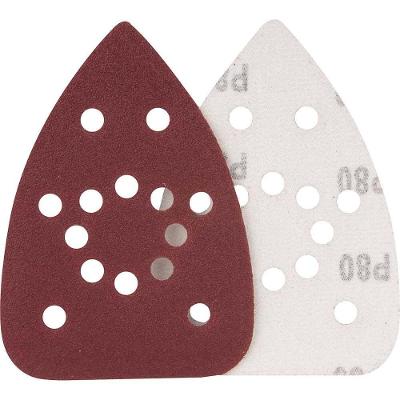 Lixa Delta Triangular com Costado em Pluma Grao 80 para Madeira 10 Pecas Vonder