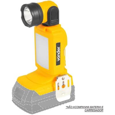 Lanterna de LED ILV 1810 18V Bateria Intercambiável Amarela e Preta Vonder