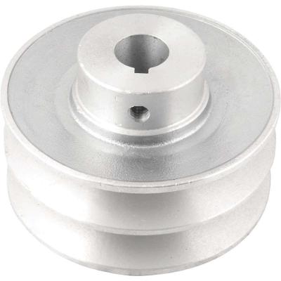Polia de Alumínio 2 Canais Perfil B 100mm Furo 19,1mm Leve Silenciosa Vonder