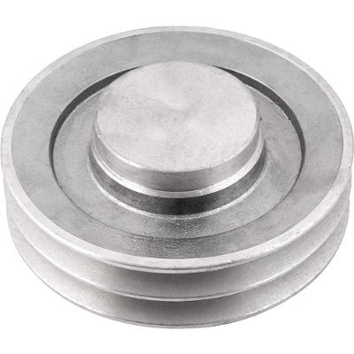 Polia de Alumínio 2 Canais Perfil a 140 mm Absorção de Vibrações Excelente Dissipação de Calor