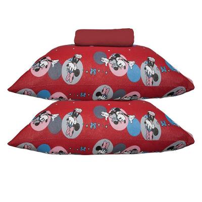 Jogo de Lençol Casal Malha 100% Algodão Minnie Feliz Red Vermelho Portallar
